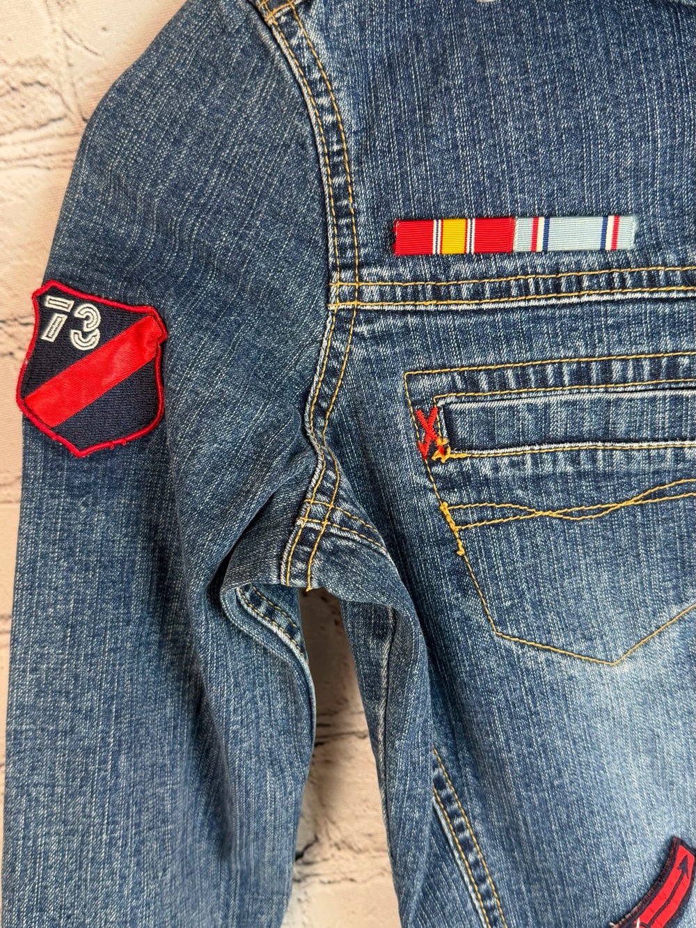 Pepe Jeans London Denim Mini Dress | Y2K Patchwork Stretch Jean Dress - Picture 4 of 14